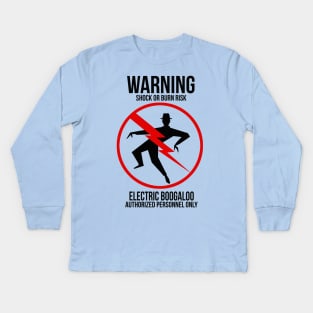 Electric Shock Hazard Kids Long Sleeve T-Shirt